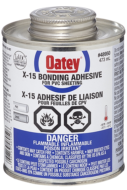 Oatey 48034 Bonding Adhesive, 16 oz, Liquid, Clear/Yellow