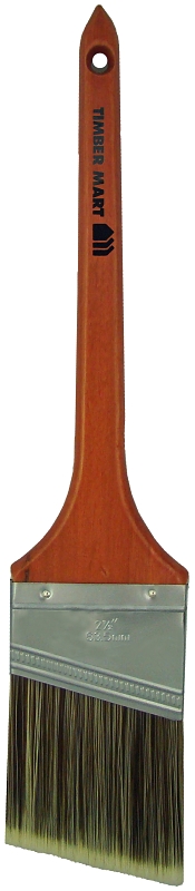 Nour 1333-63TBM Paint Brush, 2-1/2 in W, Angle Brush, Polyester Bristle, Rat Tail Handle