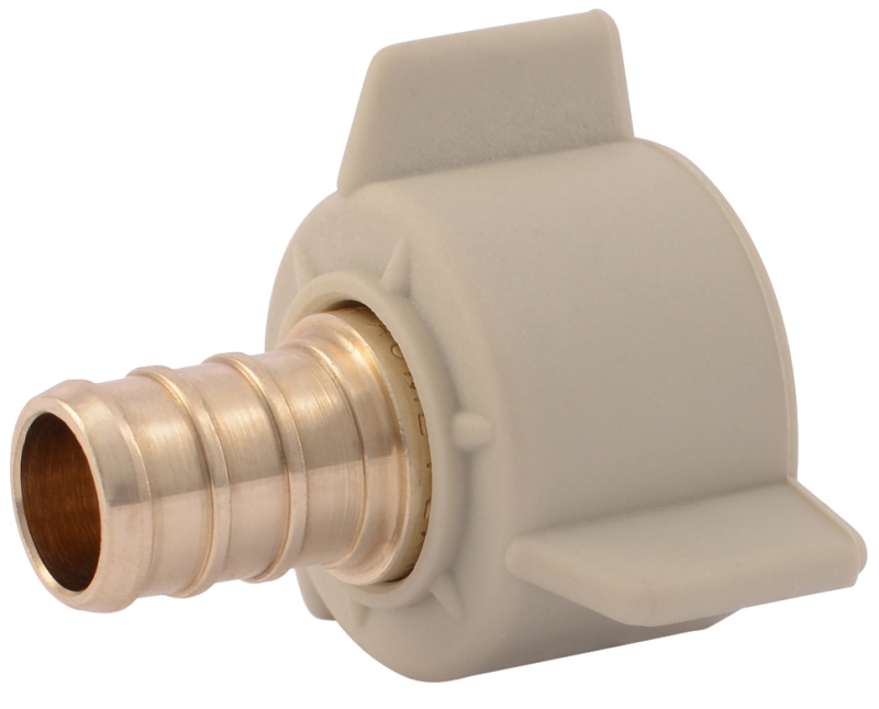 SharkBite UC526LFA Hose to Pipe Adapter, 1/2 in, PEX Barb x FNPT, DZR Brass, 200 psi Pressure, 12/PK