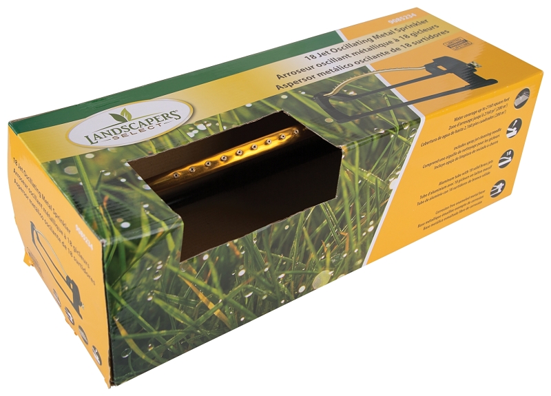 Landscapers Select GO153-1 Lawn Sprinkler, Female, Rectangle, Zinc