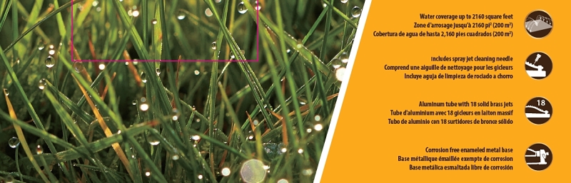 Landscapers Select GO153-1 Lawn Sprinkler, Female, Rectangle, Zinc