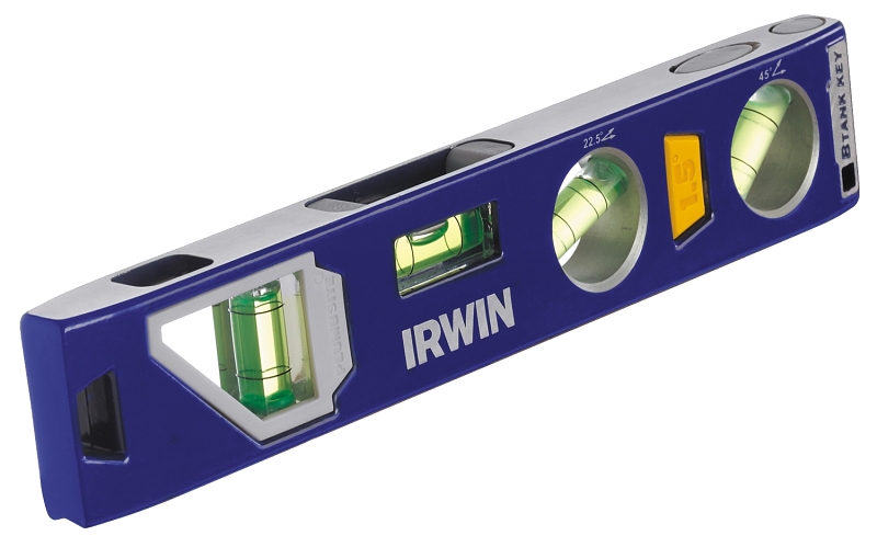 IRWIN 1794153 Torpedo Level, 9 in L, 4 -Vial, Magnetic, Aluminum