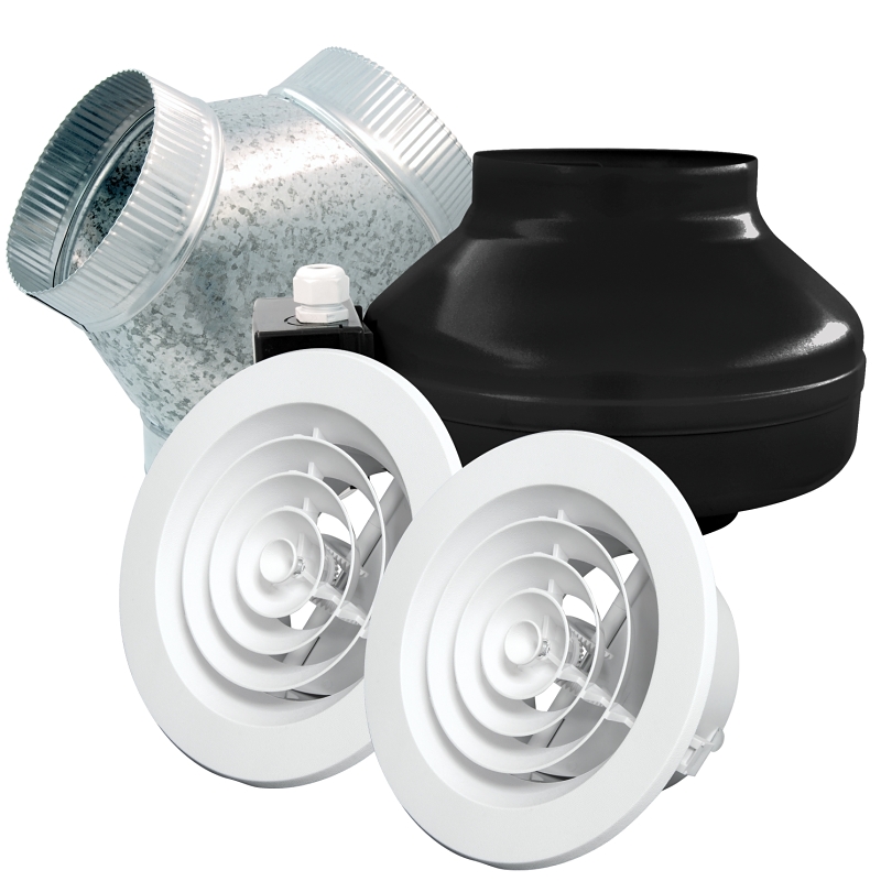 Air King ILK26 Fan Kit, 0.7 A, 115 V, 240 cfm Air, Metal, White