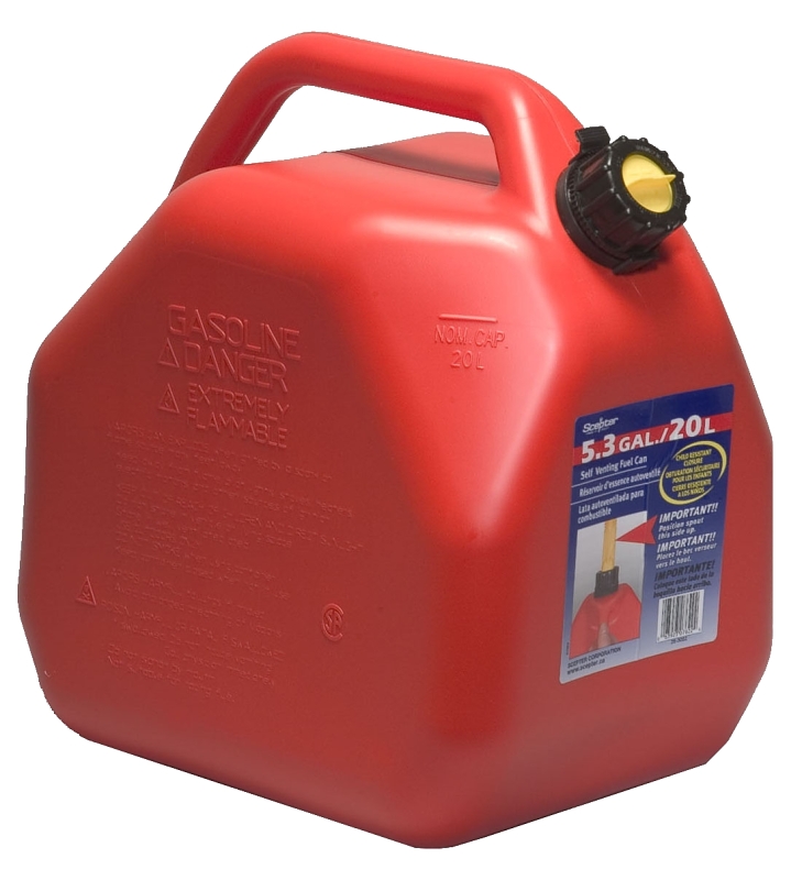 Scepter 07622 Gas Can, 5.3 gal Capacity, Polyethylene, Red