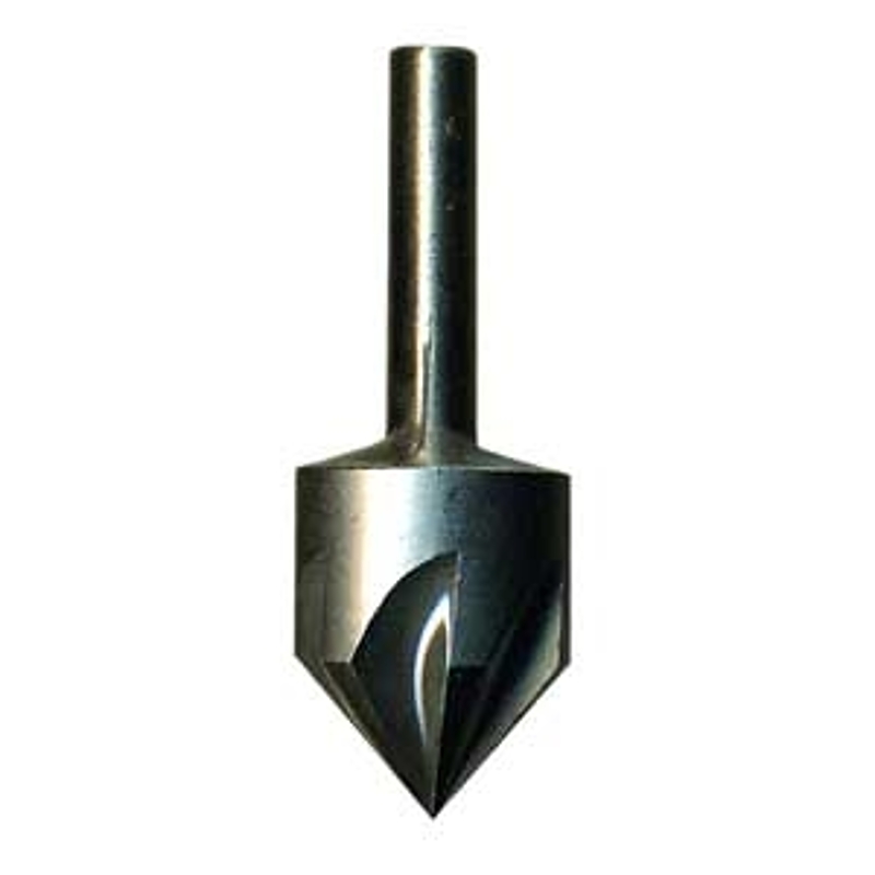 TASK T60038 Drill Bit, 3/8 in Dia, Countersink, 5-Flute, 1/4 in Dia Shank