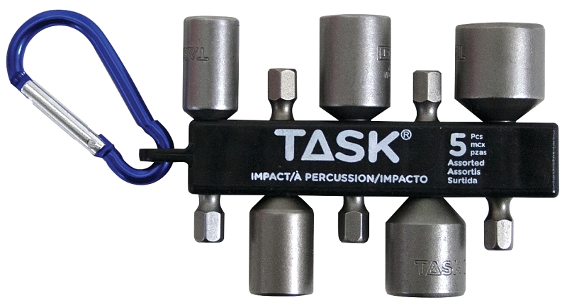 TASK T67395 Magnetic Nutsetter Assortment with Carabiner Clip