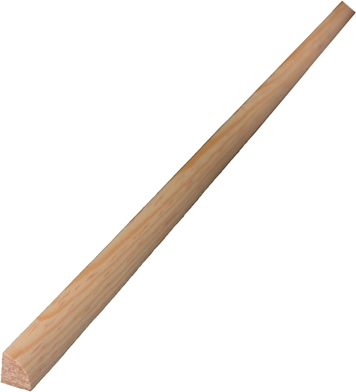ALEXANDRIA Moulding 00100-20096C1 Quarter Round Moulding, 96 in L, 1/2 in W, Pine Wood