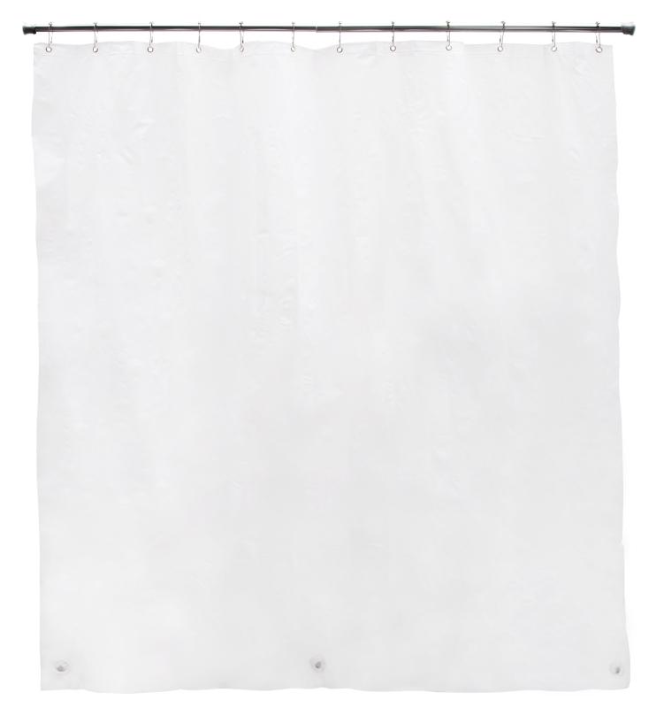 Kenney KN61440 Shower Liner, Mediumweight, 72 in L, 70 in W, PEVA, White