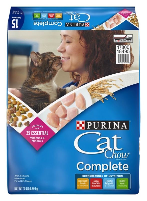 Cat Chow 1780018495 Cat Food, Complete, Dry, 15 lb Bag