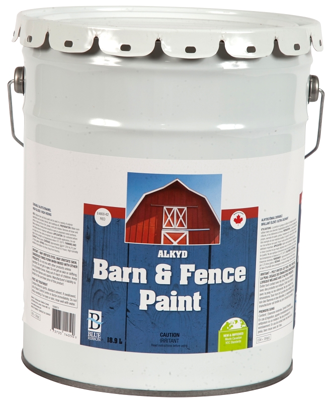 UCP Paints E4800-62-18.9 Barn & Fence Paint, Gloss Sheen, Red, 18.9 L