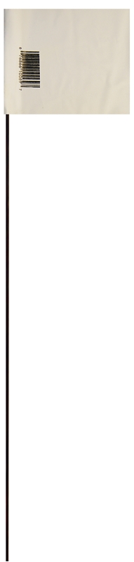 Hy-Ko SF-21/WH Safety/Boundary Stake Flag, 21 in L, 1-1/2 in W, White, Vinyl