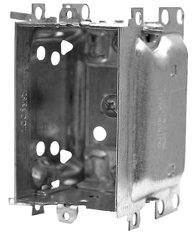 Hubbell 1304LHUBAR Device Box, 14-1/2 cu-in, 1-Gang, Metal