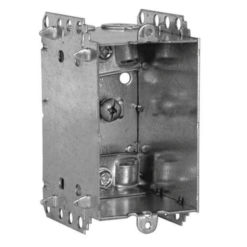 Hubbell 2104LLEUVP6 Stud Device Box, 1-Gang, 3 in H x 2 in W x 2-1/2 in D