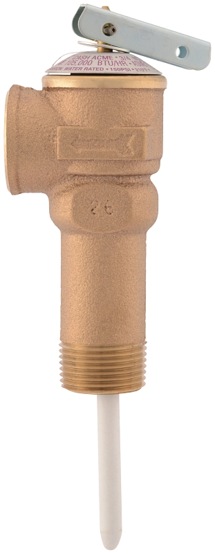 Reliance Worldwide NCLX Series 19783-0150 Temperature and Pressure Relief Valve, 3/4 in, MNPT x FNPT, Lever Actuator