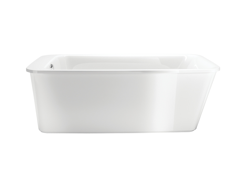 Maax Lounge 105798-000-001-10 Bathtub, 68 gal, 64 in L, 34 in W, 22-1/4 in H, Free-Standing Installation, Acrylic, White