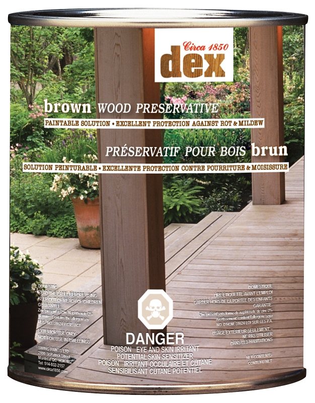 Circa 1850 DEX 230201 Wood Preservative, Brown, 1 qt