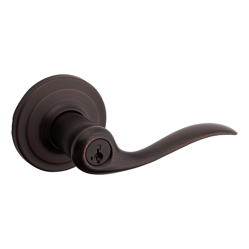 Weiser Toluca Series 9GLA5350-076 Entry Lever, Venetian Bronze, Residential, Re-Key Technology: SmartKey, 2 Grade