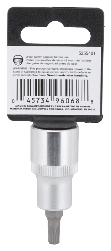 Vulcan 3505012114 Fractional Star Bit Socket, T30 Tip, Chrome