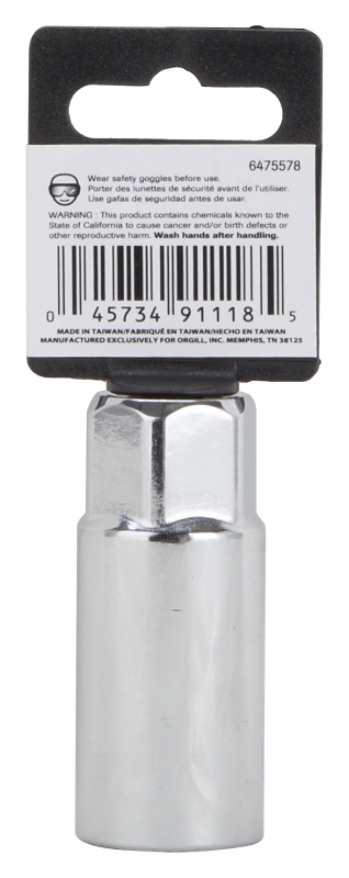 Vulcan MT6511968 Drive Socket, 13/16 in Socket, 1/2 in Drive, 6-Point, Chrome Vanadium Steel, Chrome