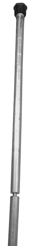 GSW 100110627 Flexible Anode Rod, Aluminum, Gray