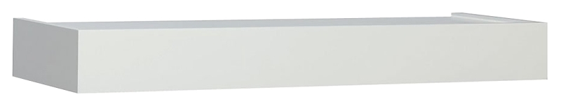 Shelf-Made 0140-24WT Series Floating Shelf, White, 50 lb, 1-Shelf, 8-1/2 in L, 24 in W, Wood