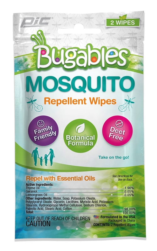Pic Bugables 36CT-MOS-WIPE Mosquito Repellent Wipes