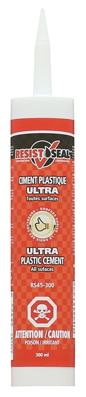 Resistoseal 53017 Ultra Plastic Cement, Black, Liquid, 10 oz