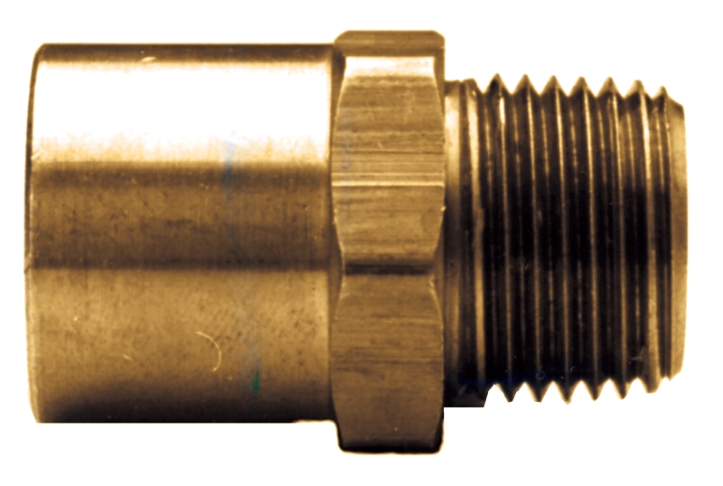 Fairview 48SW-10BP Pipe Connector, 1/2 x 1/4 in, Sweat x MIP, Brass