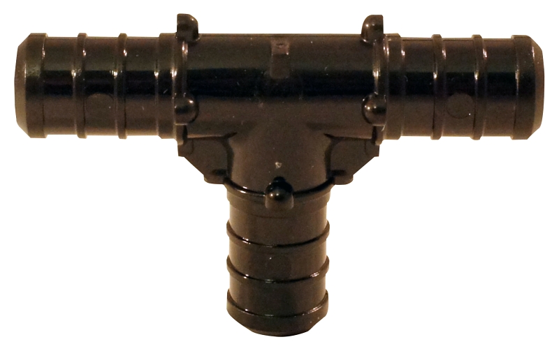 Apollo PXPAT1240JR Pipe Tee, 1/2 in, Barb, Plastic, Black, 200 psi Pressure