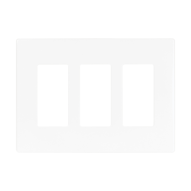 Eaton Cooper Wiring PJS PJS263W Wallplate, 4.87 in L, 6-3/4 in W, 3 -Gang, Polycarbonate, White, High-Gloss