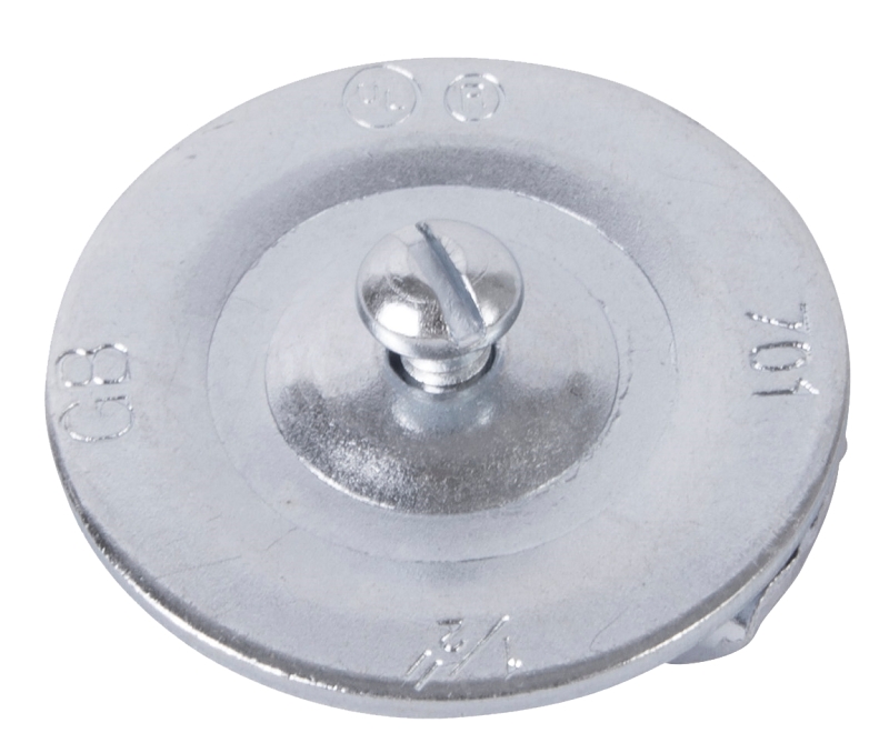 Gardner Bender KO701 Knockout Seal, 3/8 in, Steel, Galvanized