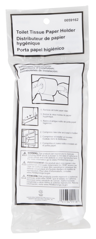 ProSource PMB-001-3L Toilet Paper Roller, Plastic