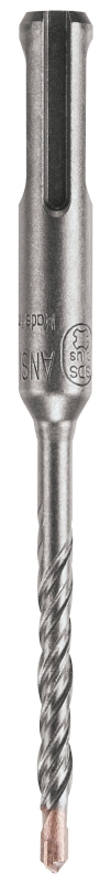 Bosch Bulldog HC2010 Hammer Drill Bit, 3/16 in Dia, 4 in OAL, Optimized Flute, 4-Flute, 25/64 in Dia Shank