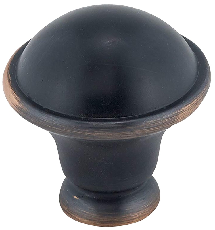 Richelieu Classic Series BP872BORB Knob, 1-1/4 in Projection, Metal, Oil-Rubbed Bronze