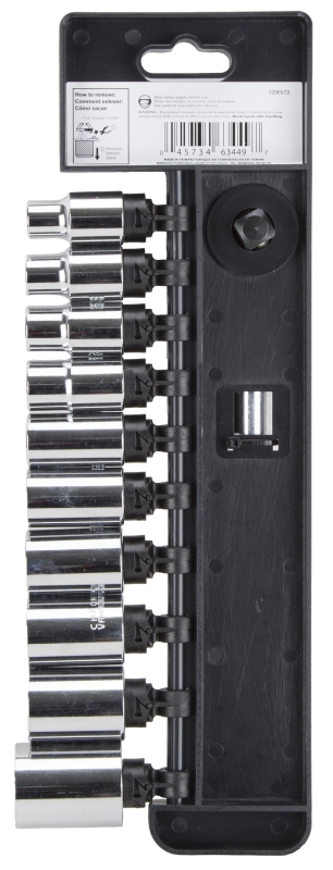 Vulcan 11PC-4S Socket Set, Chrome Vanadium Steel, Chrome