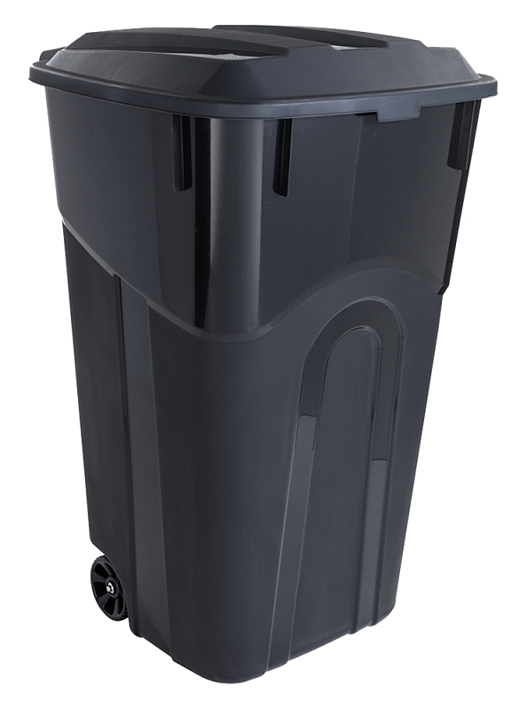 United Solutions COLORmaxx TI0061 Trash Can, 32 gal Capacity, Black