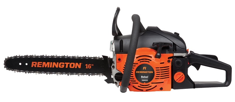 Remington 41BY427S883 Chainsaw, Gas, 42 cc Engine Displacement, 2-Stroke Engine, 16 in L Bar, Cushioned Handle