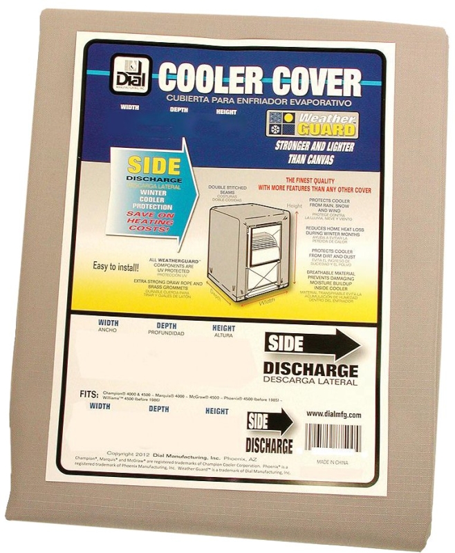 Dial 8750 Evaporative Cooler Cover, 34 in W, 34 in D, 40 in H