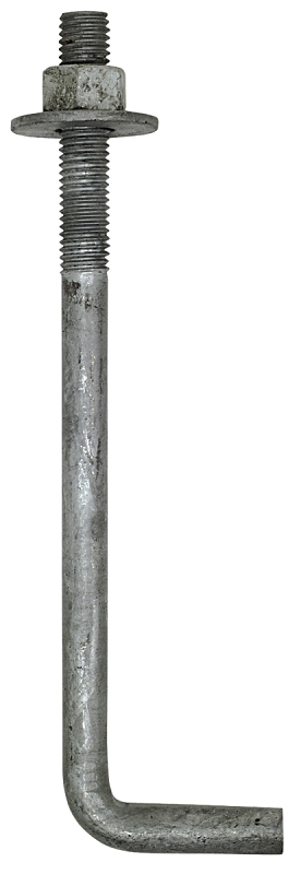 Simpson Strong-Tie LBOLT50800HDG L-Anchor Bolt, 1/2 in Dia, 8 in L, Steel, Hot-Dipped Galvanized