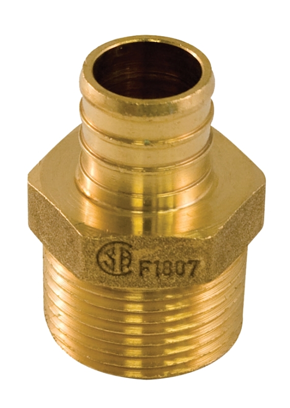 aqua-dynamic 9781-044 Pipe Adapter, 3/4 in, PEX x Male, Brass
