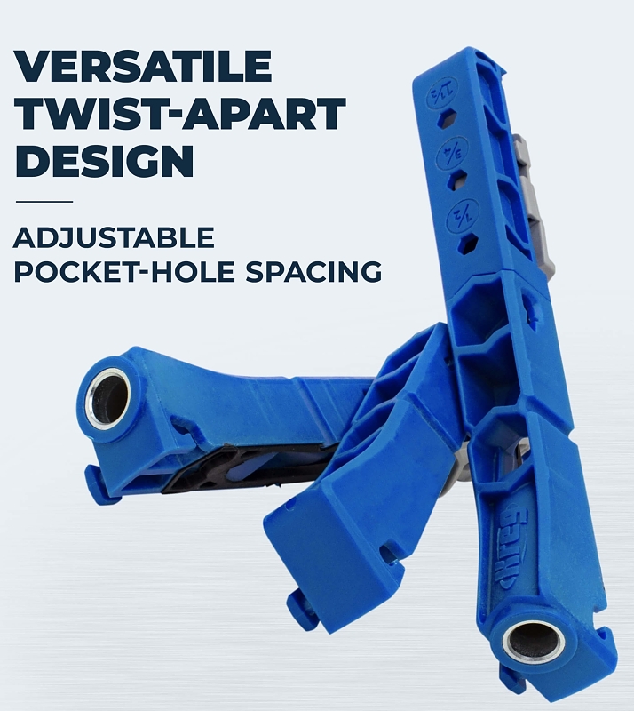 Kreg KPHJ310 Pocket Hole Jig, 1/2 to 1-1/2 in Clamping, 1-Guide Hole, Nylon/Steel/Thermoplastic Elastomer