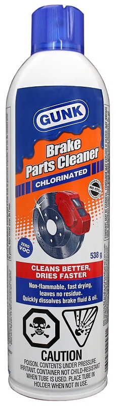 GUNK AM720C Brake Cleaner, 510 g Package, Aerosol Can, Liquid, Ether