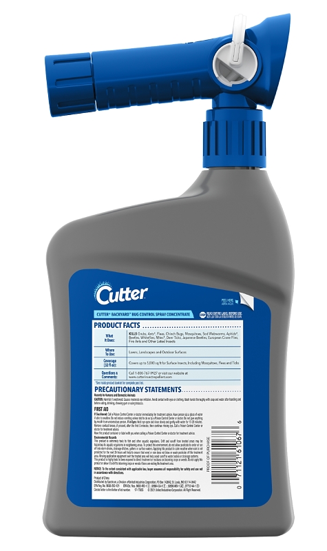 Cutter Backyard HG-61067 Concentrated Bug Control Spray, Liquid, 32 oz Bottle