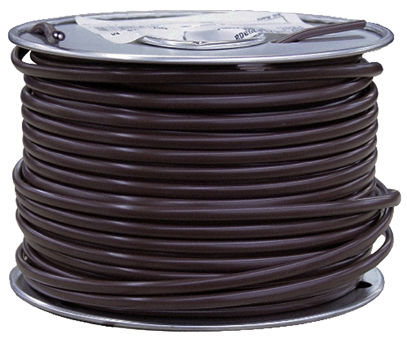 Southwire 55765875 Series Thermostat Wire, Brown Sheath, 18 AWG Wire, 2-Conductor, 75 m L, Copper Conductor, 300 V