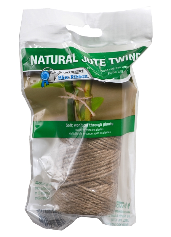 Gardener's Blue Ribbon T029B Garden Twine, 200 ft L, Jute, Natural
