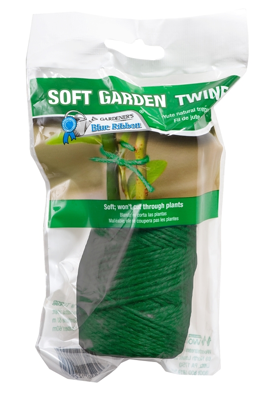 Gardener's Blue Ribbon T028B Garden Twine, 200 ft L, Jute, Green