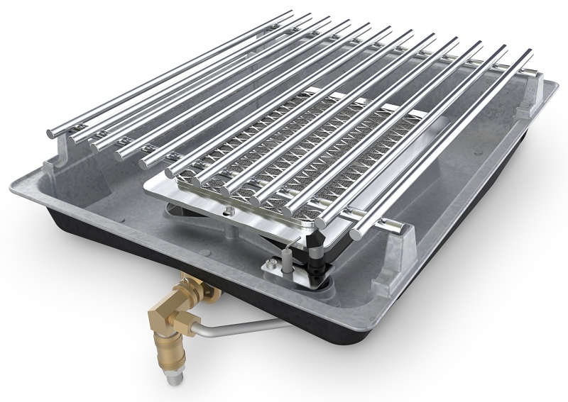 Broil King 18677 Infrared Side Burner Kit, 9.65 in W x 11.93 in H Dimensions, Stainless Steel