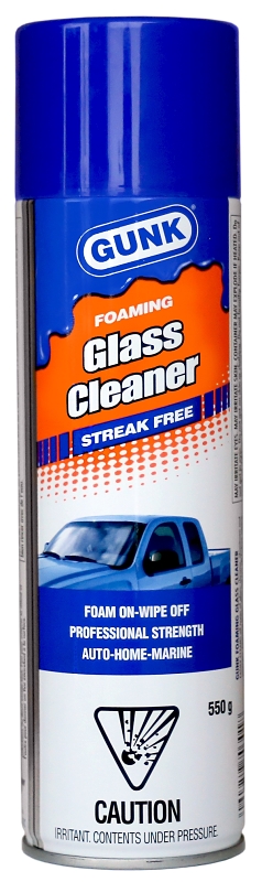 GUNK GC1C Foaming Glass Cleaner, 550 g Package, Aerosol Can, Liquid, Fragrant