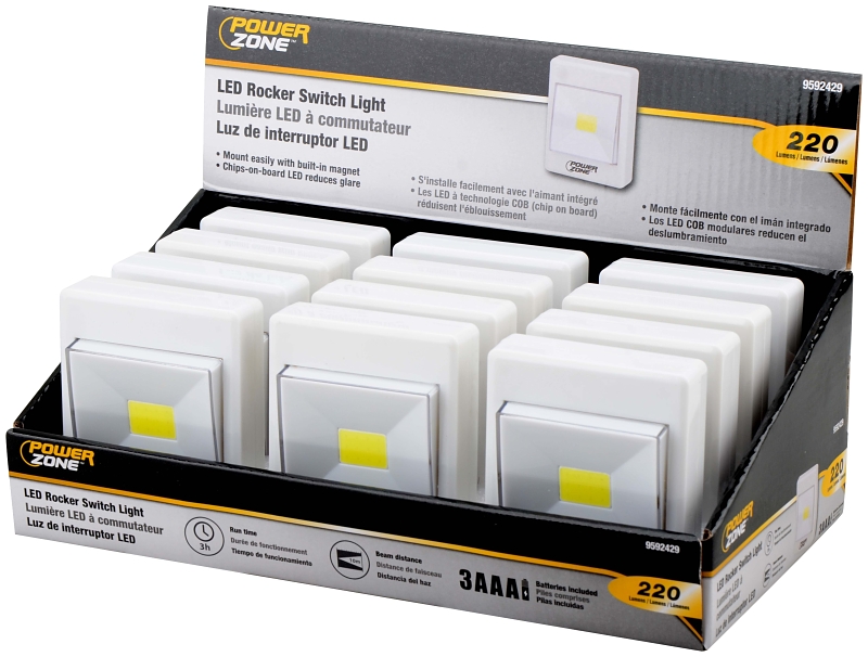 PowerZone 12568 Rocker Switch Light, 3 W, 240 Lumens