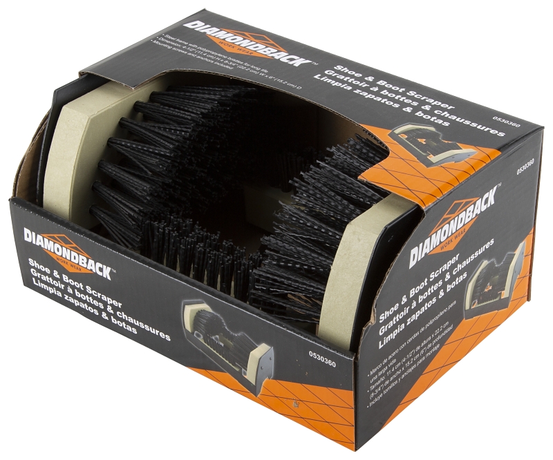 Diamondback ZJ1016 Shoe and Boot Scraper, Polypropylene Bristle